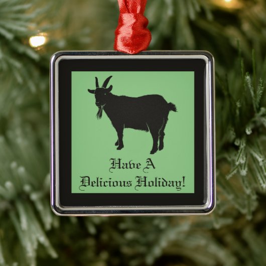 Black Phillip Goat Horror Metalen Ornament (Boom)
