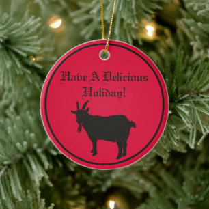Black Phillip Goat Satanic Keramisch Ornament