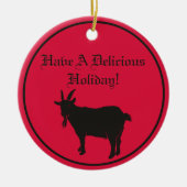 Black Phillip Goat Satanic Keramisch Ornament (Voorkant)