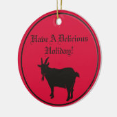 Black Phillip Goat Satanic Keramisch Ornament (Links)