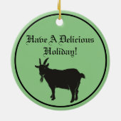 Black Phillip Goat Satanic Keramisch Ornament (Achterkant)
