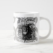 Black Phillip "Live Delicily" pen en inkt Grote Koffiekop (Rechts)