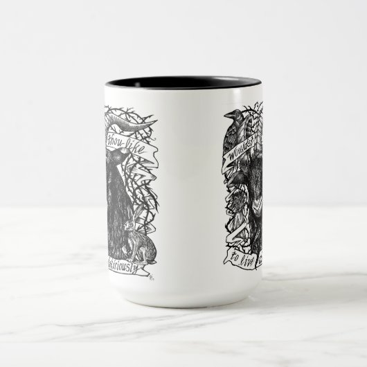 Black Phillip "Live Delicious" Mok (Midden)