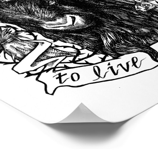 Black Phillip "Live Delicious" Poster (Hoek)