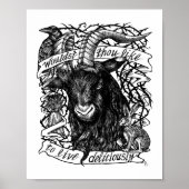 Black Phillip "Live Delicious" Poster (Voorkant)