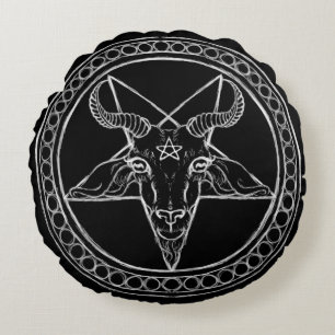 Black Phillip Round Pillow Rond Kussen