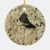 Black Phoebe Keramisch Ornament (Achterkant)