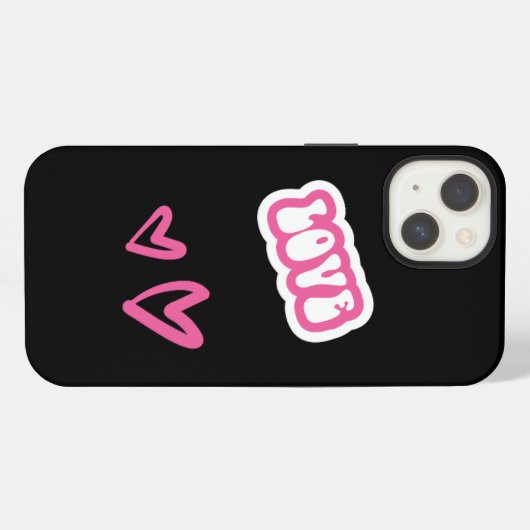 Black Phone Case iPhone Hoesje (Achterkant horizontaal)