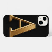 “Black Phone Case with Bold ‘A’ – Sleek, Trendy iPhone Hoesje (Achterkant horizontaal)