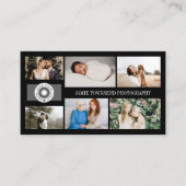 Black Photo Collage Professional Fotograaf Logo Visitekaartje (Voorkant)