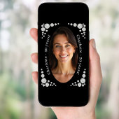 Black photo diamonds birthday kaart