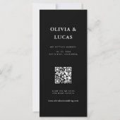 Black Photo Strip QR Code Wedding Save The Date (Achterkant)