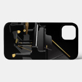 Black Piano Case-Mate iPhone Case (Achterkant (horizontaal))