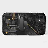 Black Piano iPhone-draagtas Case-Mate iPhone Case (Achterkant (horizontaal))
