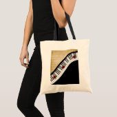 Black Piano Keys-Canvas tas (Voorkant (product))