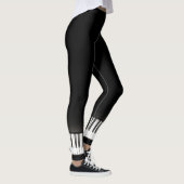 Black Piano Keys Music Leggings (Rechts)