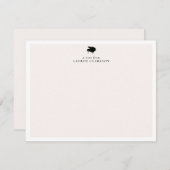 Black Piano Minimalist Music Note Kaart Notitiekaartje (Voorkant / Achterkant)