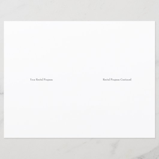 Black Piano on Blue Folded Overweging Programme (Achterkant)