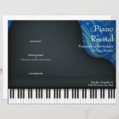 Black Piano on Blue Folded Overweging Programme (Voorkant / Achterkant)