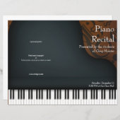 Black Piano on Brown Folded Overweging Programme (Voorkant / Achterkant)