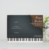 Black Piano on Brown Folded Overweging Programme (Staand voorkant)