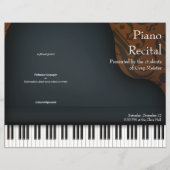Black Piano on Brown Folded Overweging Programme (Voorkant)
