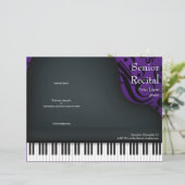 Black Piano on Paars Folded Overweging Programme (Staand voorkant)
