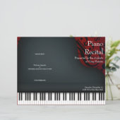 Black Piano on Red Folded Overweging Programme (Staand voorkant)