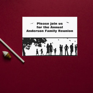 Black Picnic Graphic Family Reünie Uitnodiging