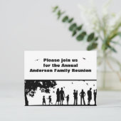 Black Picnic Graphic Family Reünie Uitnodiging (Staand voorkant)