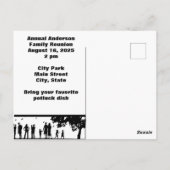 Black Picnic Graphic Family Reünie Uitnodiging (Achterkant)