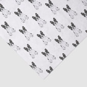Black Piebald French Bulldog / Frenchie Pattern Tissuepapier (Detail)