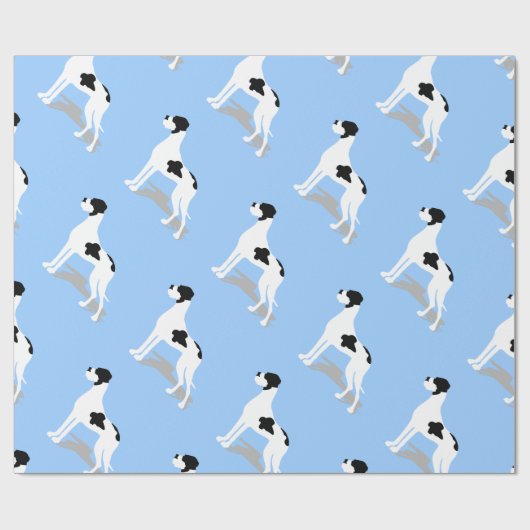 Black Piebald Great Dane Cadeaupapier (Vlak)
