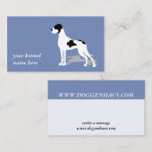 Black Piebald Great Dane Visitekaartje (Voorkant / Achterkant)