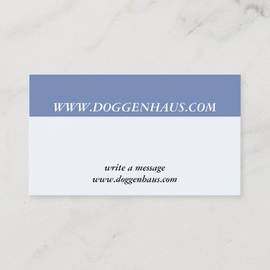 Black Piebald Great Dane Visitekaartje (Achterkant)