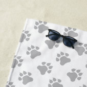 Black Pied French Bulldog Cute Cartoon Dog & Name Strandlaken (In situ)