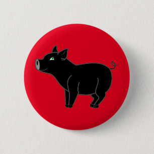 Black Pig Button