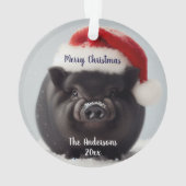 Black Pig Christmas Ornament (achterkant)