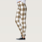 Black Pilgrim Hat on Brown Plaid - Thanksgiving Leggings (Links)