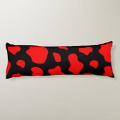 Black Pillow with Red Spots. Lichaamskussen (Achterkant)