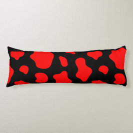 Black Pillow with Red Spots. Lichaamskussen