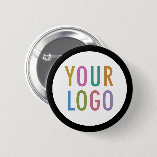 Black Pin Back Button Badge Custom Logo Geen Minim (Voorkant /achterkant)