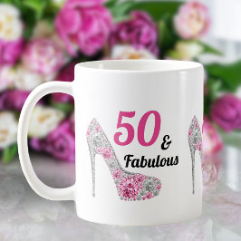 Black Pink 50 en Fabulous Birthday Party Koffiemok