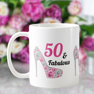 Black Pink 50 en Fabulous Birthday Party Koffiemok