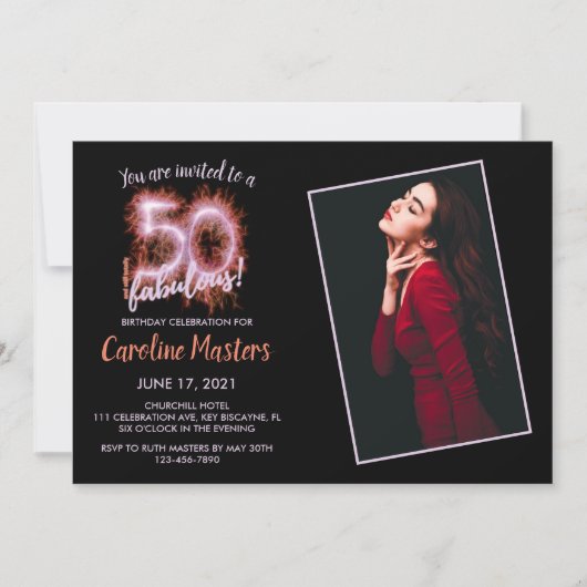 Black Pink 50 & nog steeds Fabulous 50th Birthday  (Voorkant)