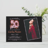 Black Pink 50 & nog steeds Fabulous 50th Birthday  (Staand voorkant)