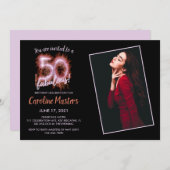 Black Pink 50 & nog steeds Fabulous 50th Birthday  (Voorkant / Achterkant)