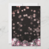 Black Pink Adult 50th Birthday Party Kaart (Achterkant)