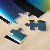 Black pink and yellow abstract legpuzzel (Zijkant)