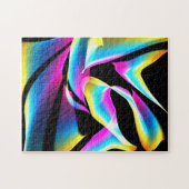 Black pink and yellow abstract legpuzzel (Horizontaal)